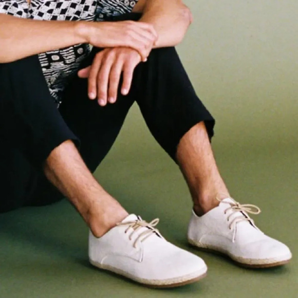 Patara Ivory Nomad Canvas Derby Casual Lace Up Shoe Men Size 8 - Picture 1 of 12